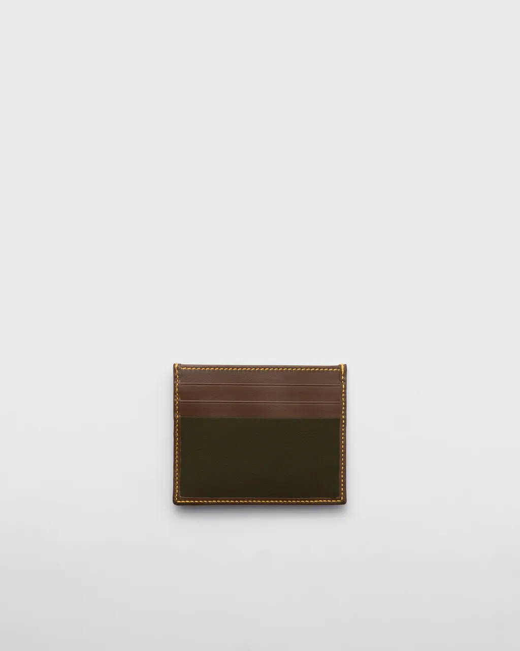 Re-Nylon And Leather Card Holder