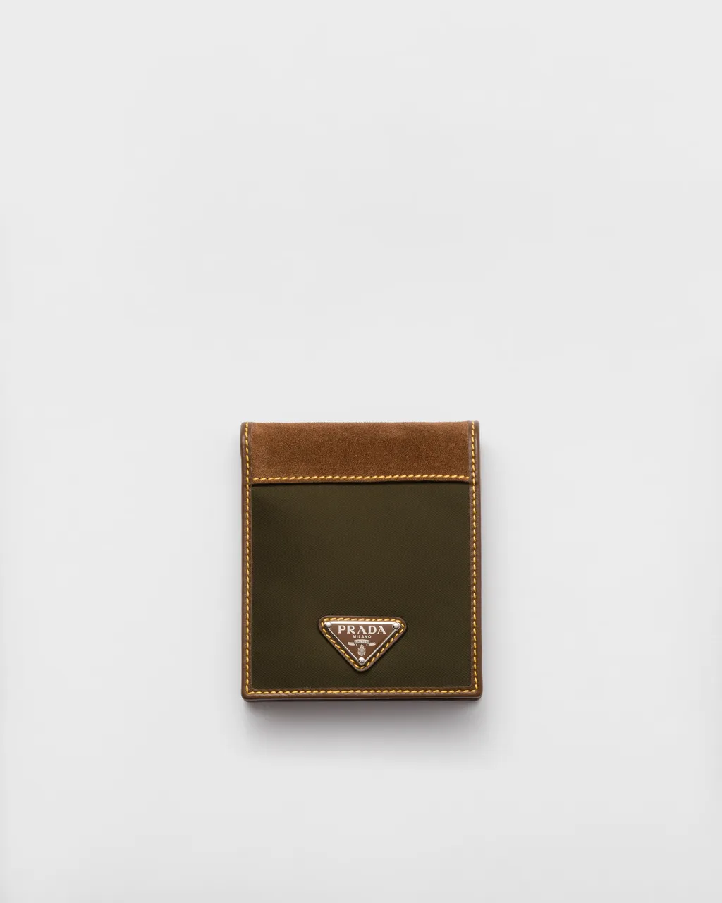 Re-Nylon And Leather Wallet With Coin Purse