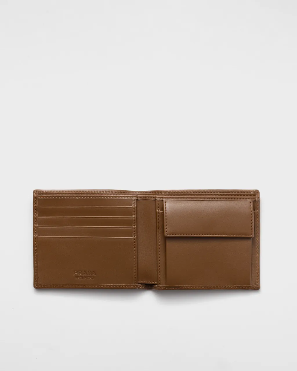 Re-Nylon And Leather Wallet With Coin Purse