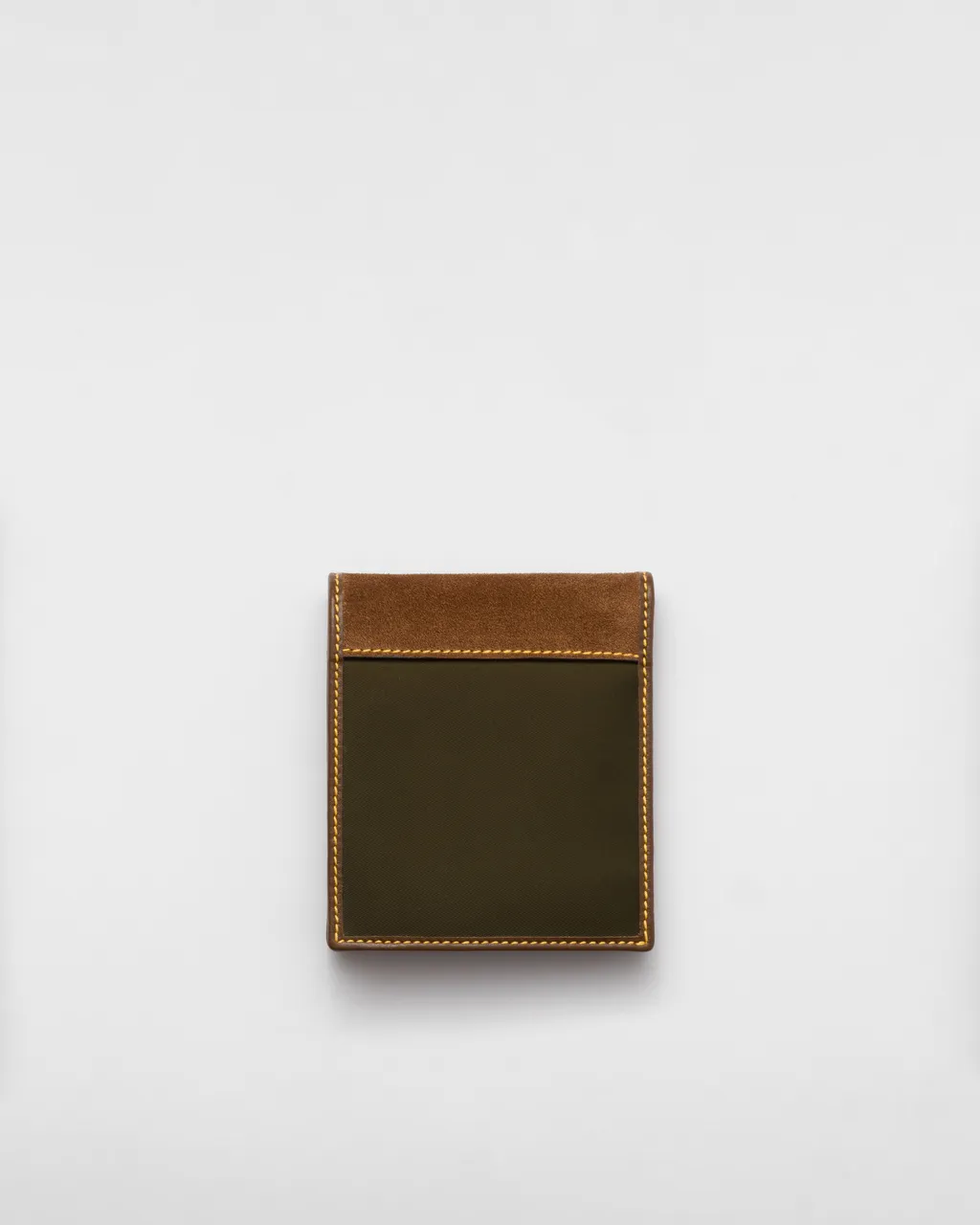 Re-Nylon And Leather Wallet With Coin Purse