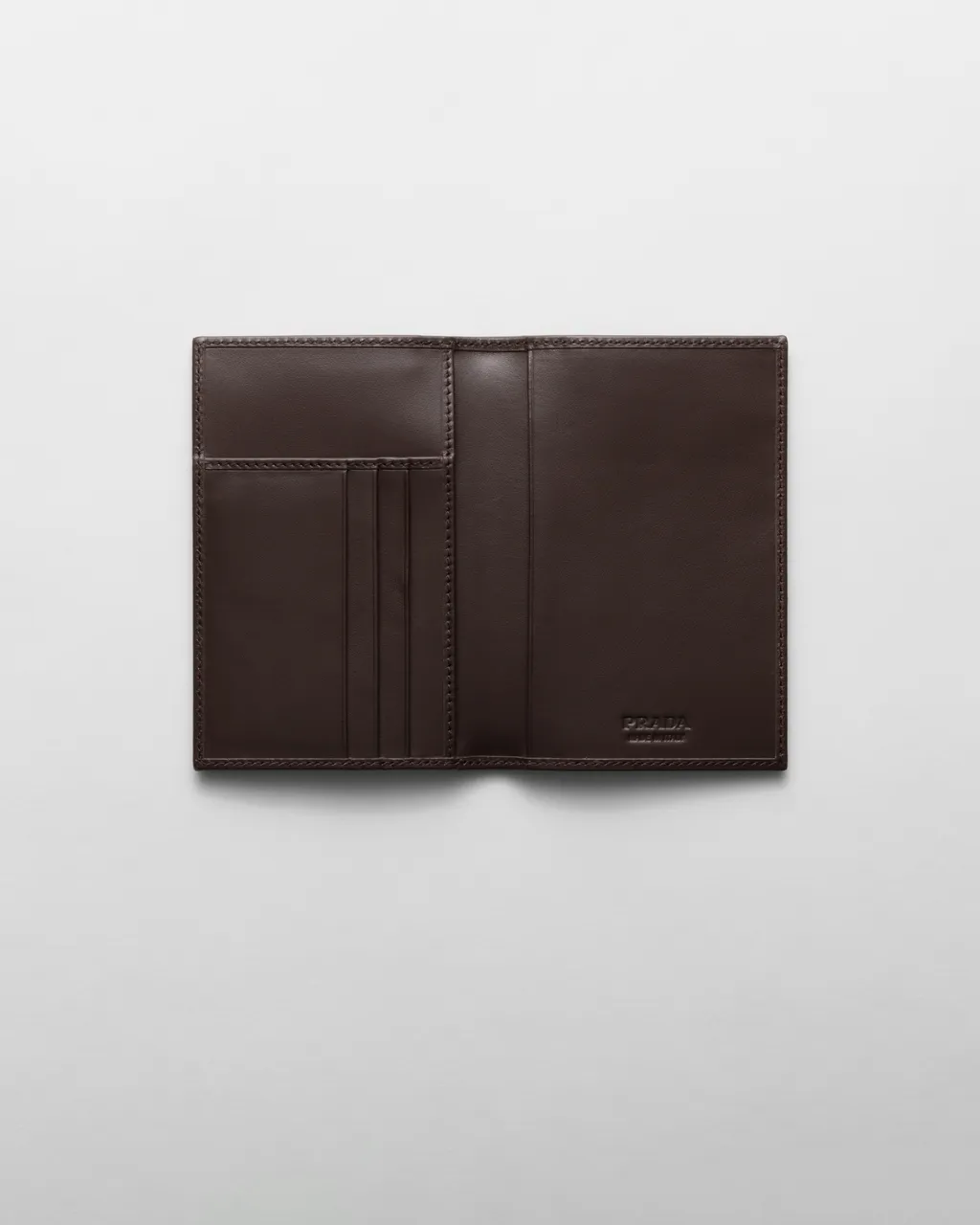Re-Nylon And Leather Passport Holder