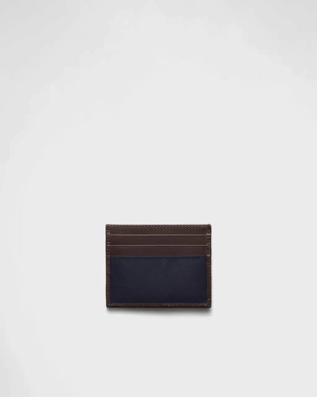 Re-Nylon And Leather Card Holder