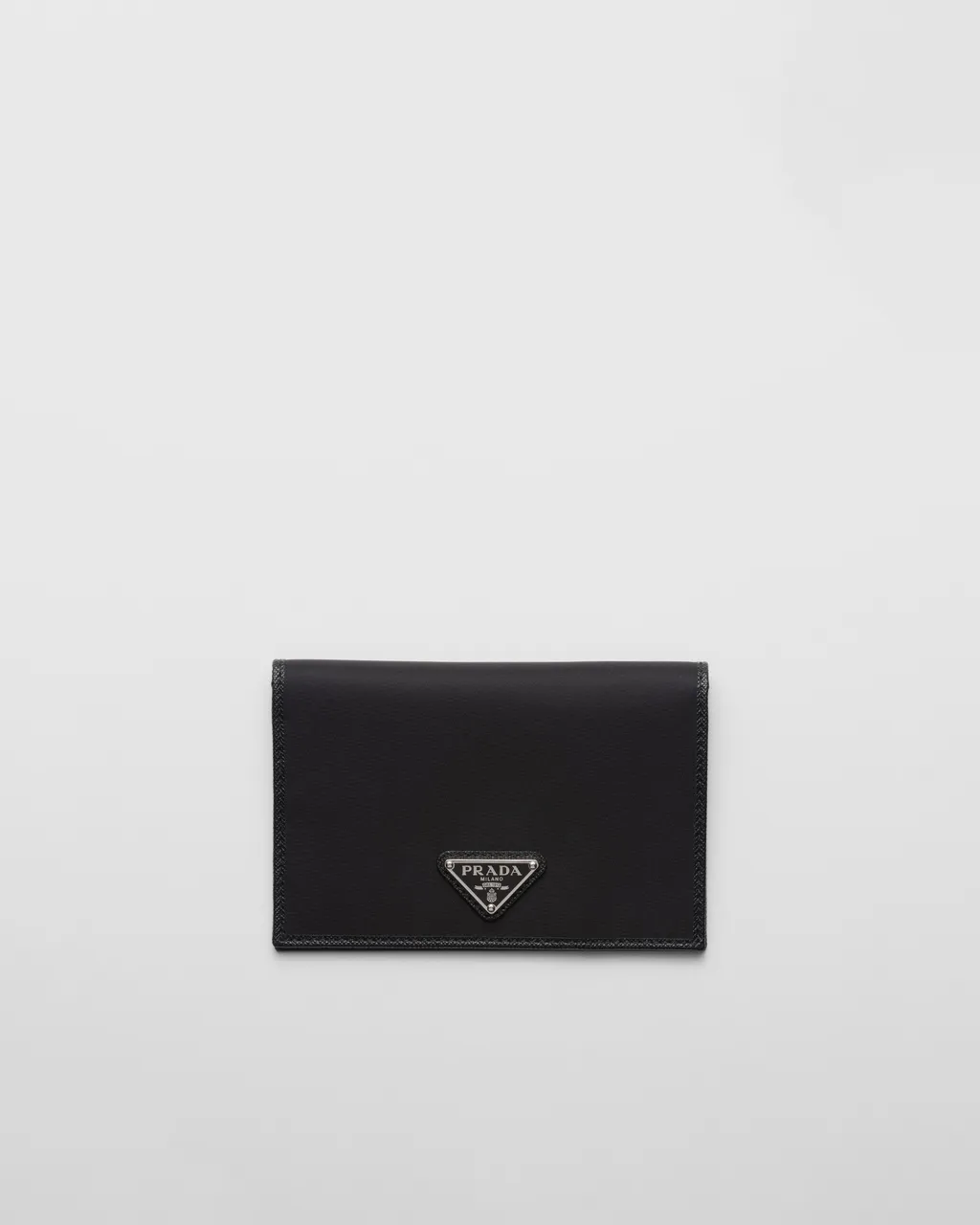 Re-Nylon And Saffiano Leather Passport Holder
