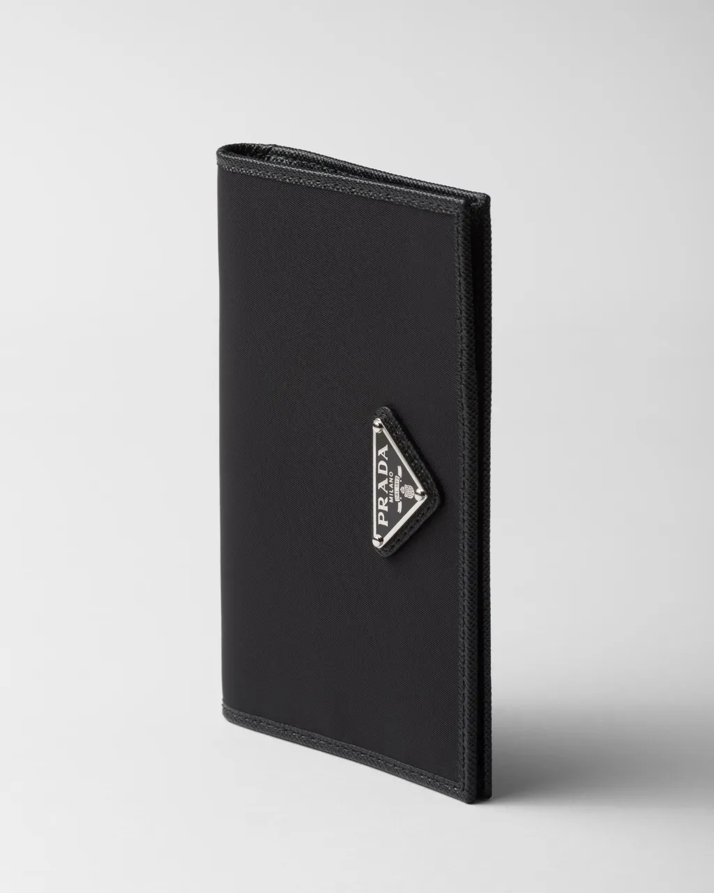 Re-Nylon And Saffiano Leather Passport Holder