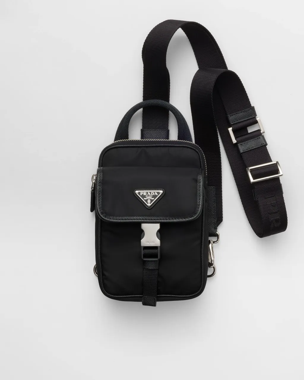 Re-Nylon And Saffiano Leather Smartphone Case