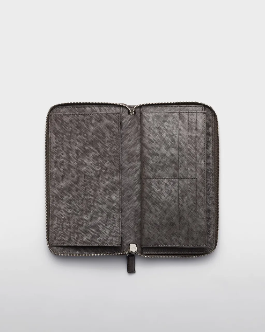 Saffiano Leather Zip Around Wallet