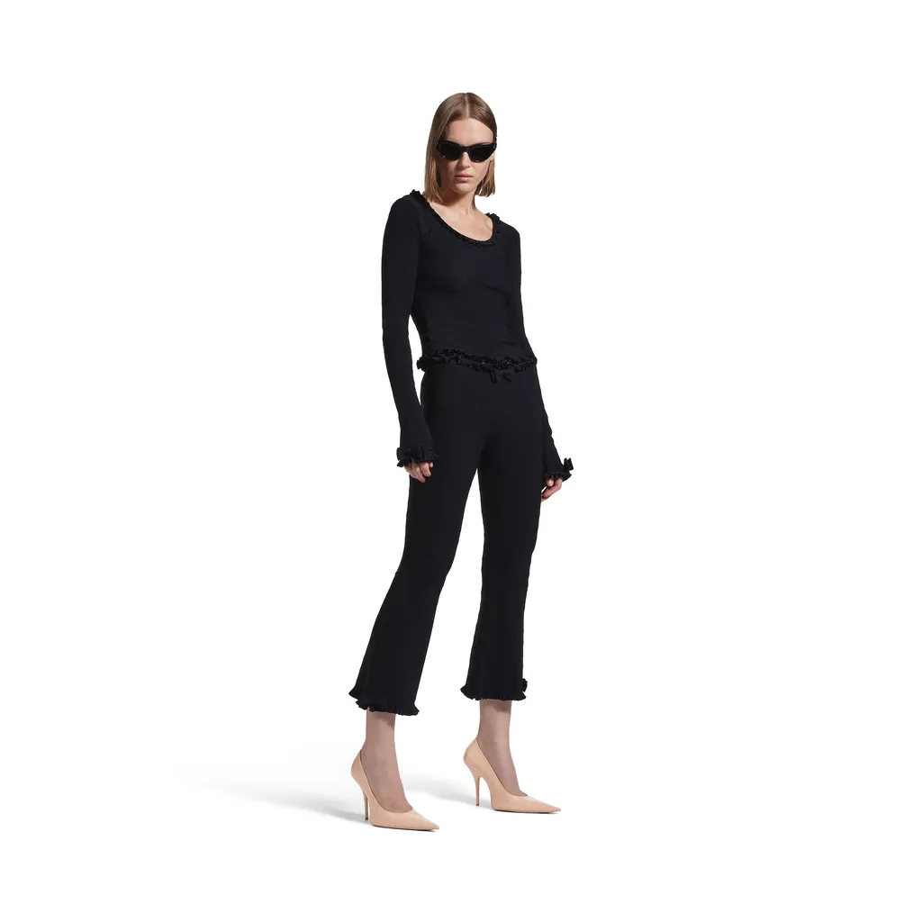 Flared Capri Pants