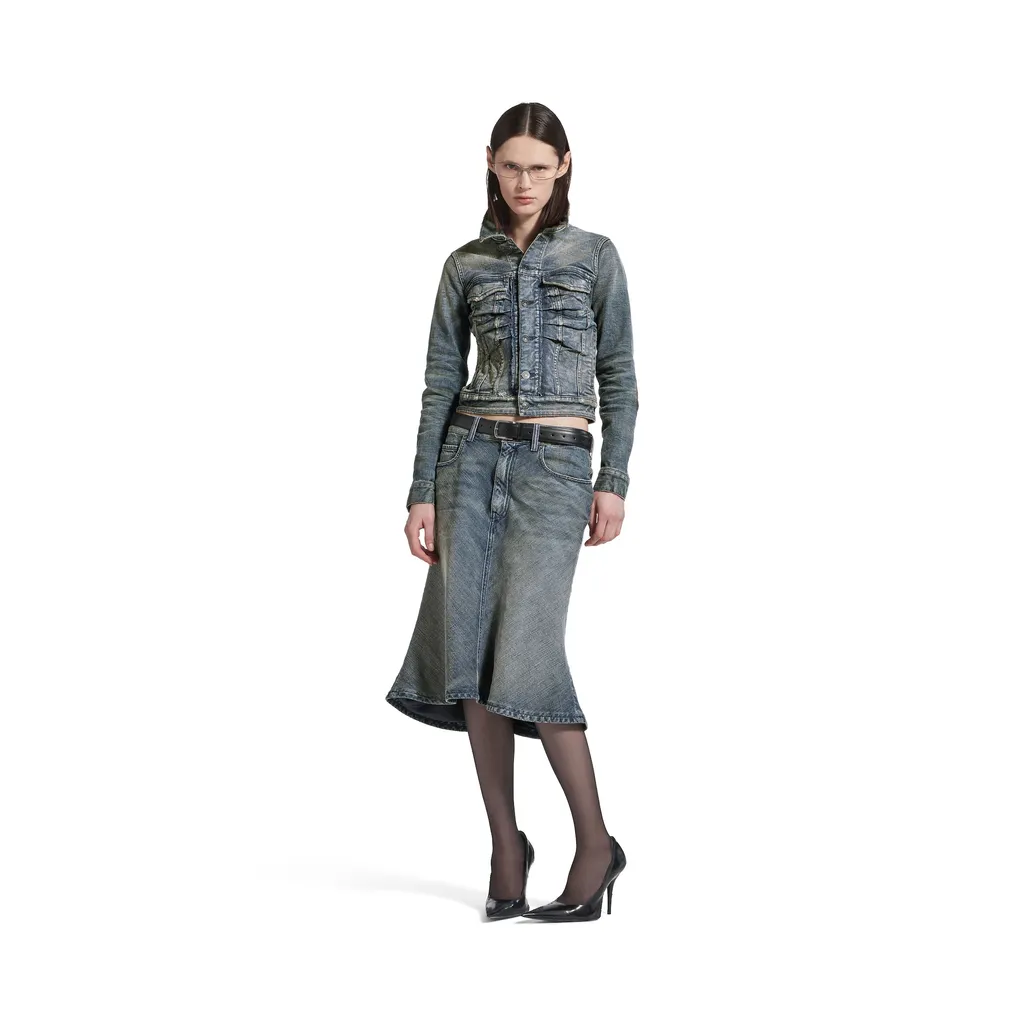 Godet Midi Skirt