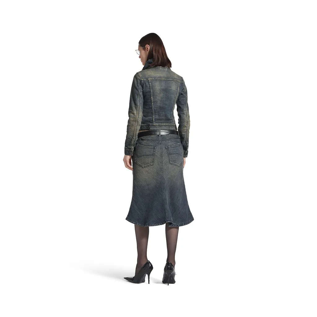 Ruched Denim Jacket