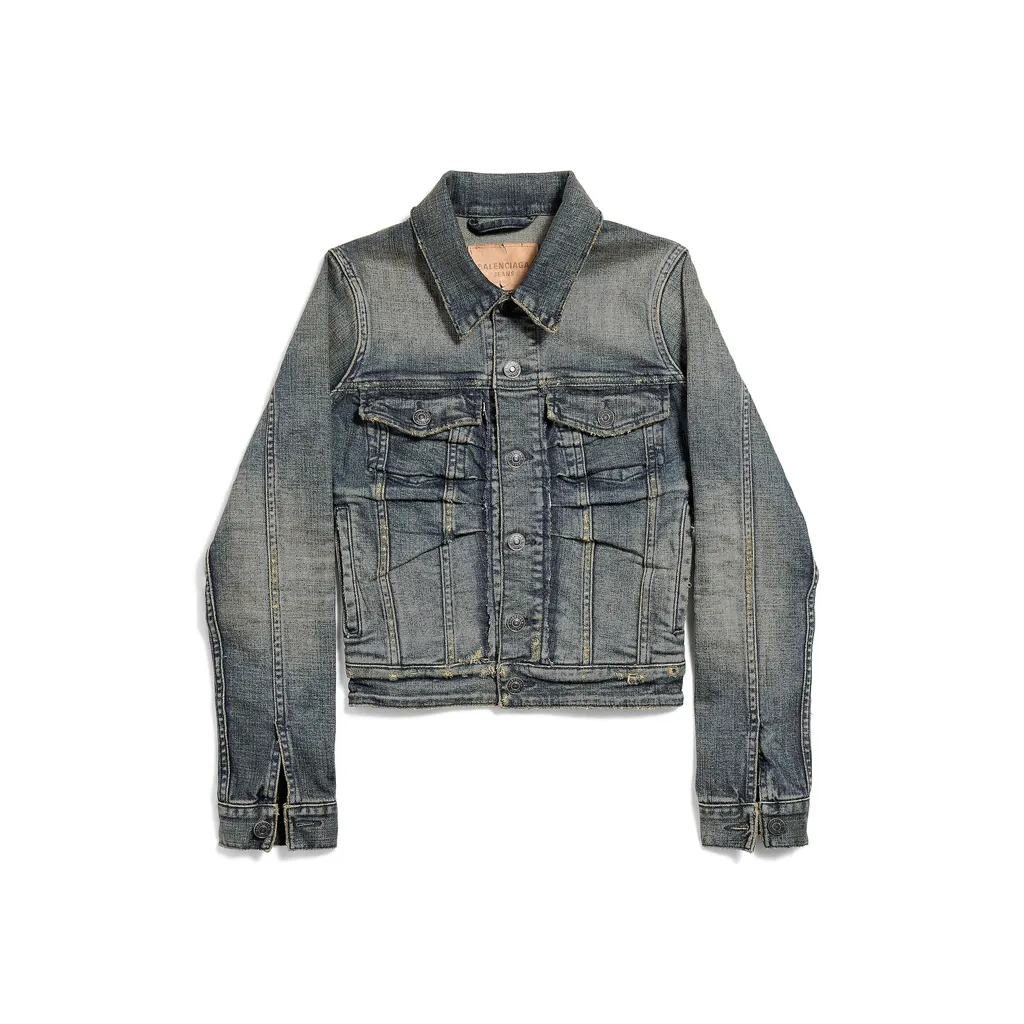 Ruched Denim Jacket