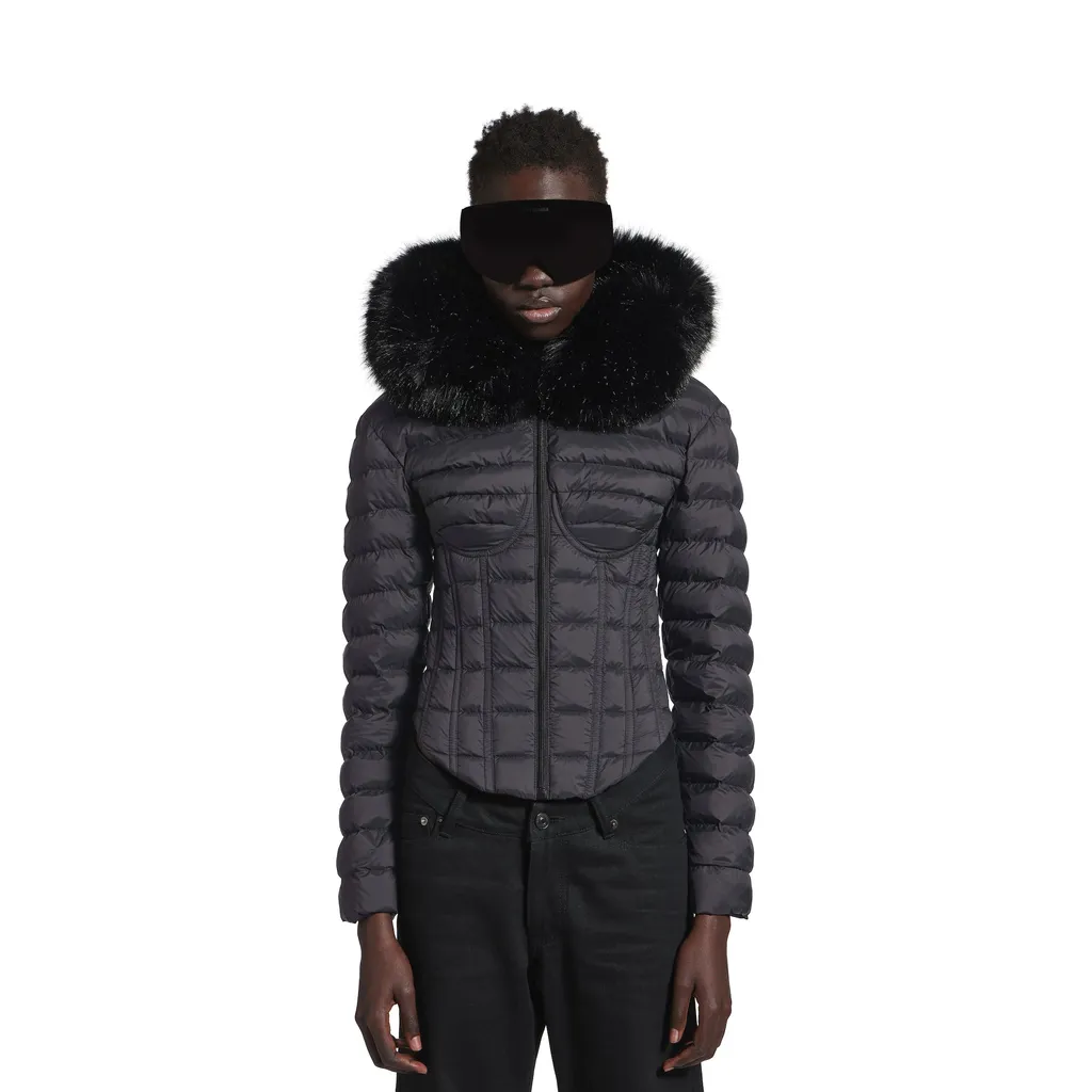 Hooded Corseted Puffer