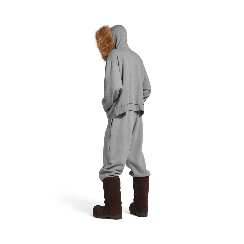 Luxury Script Oversized Zip-Up Hoodie