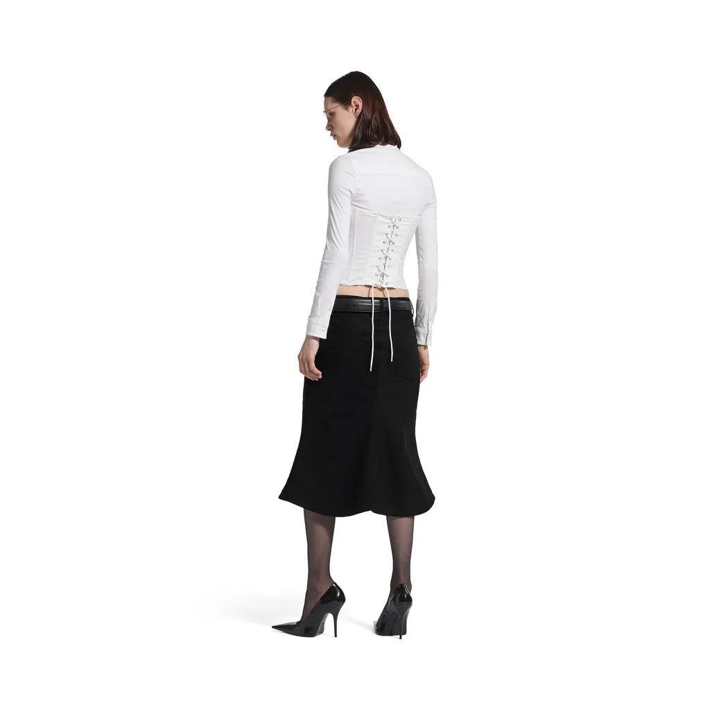 Godet Midi Skirt
