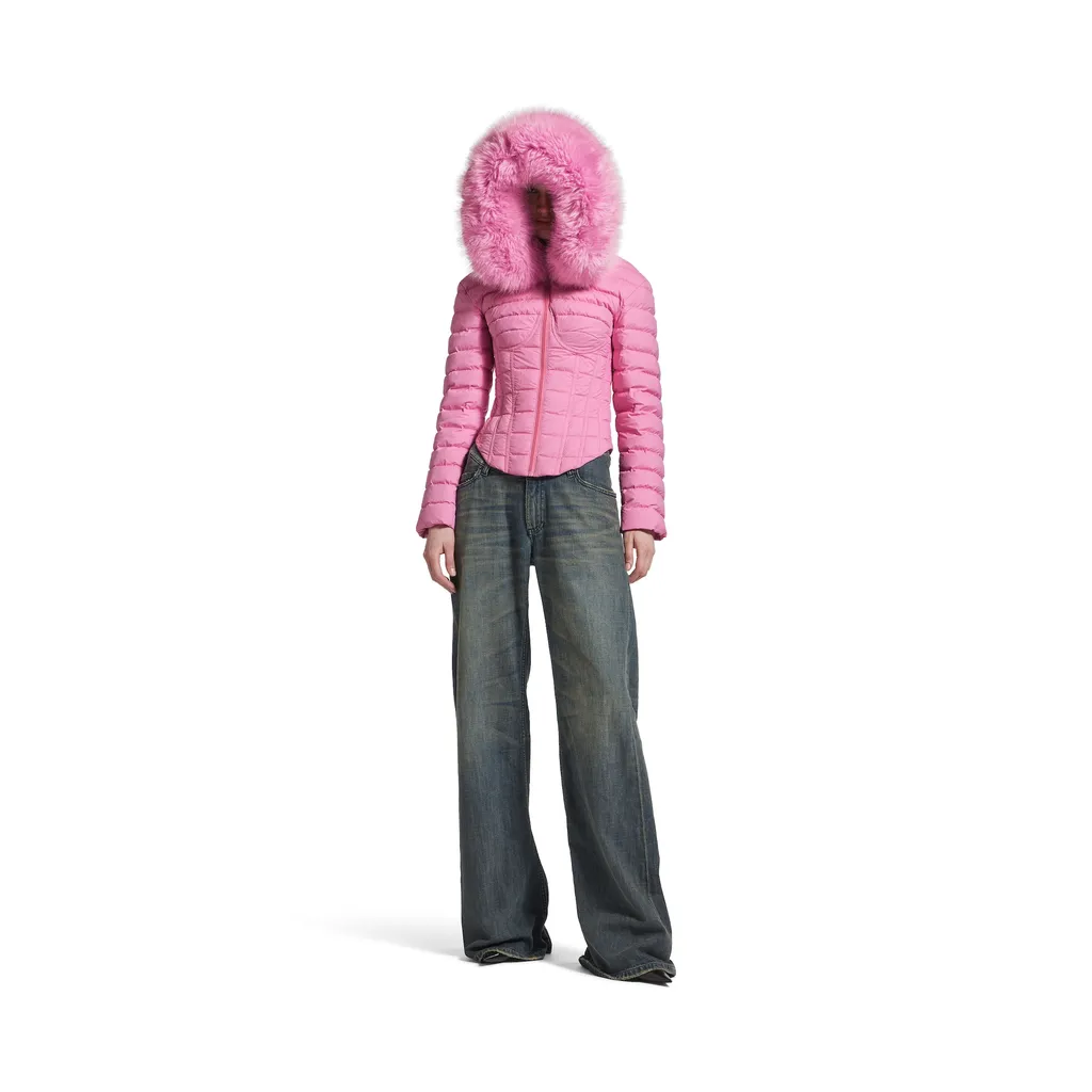 Hooded Corseted Puffer