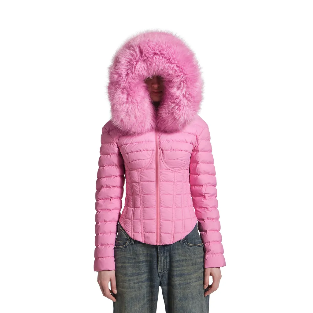 Hooded Corseted Puffer