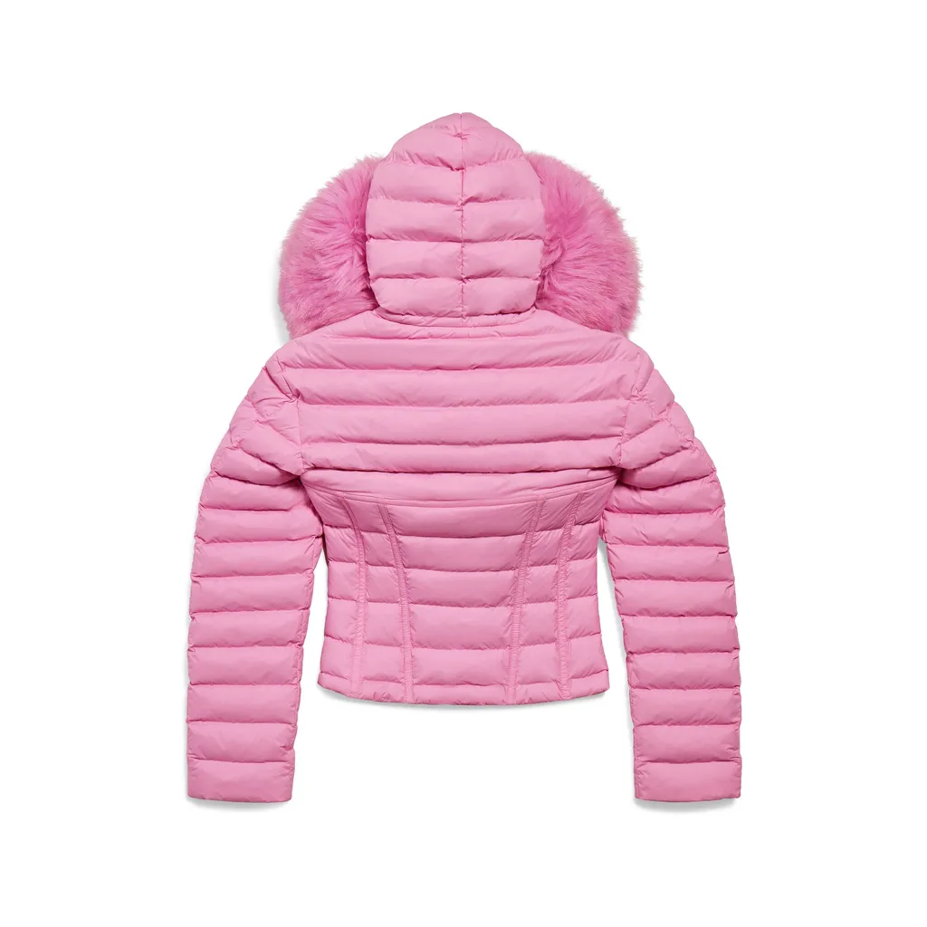 Hooded Corseted Puffer