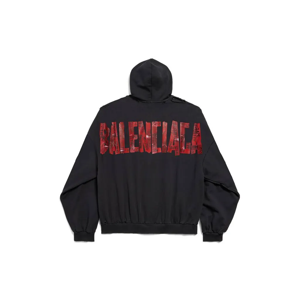Security Tape Logo Large Zip-Up Hoodie