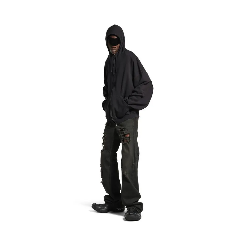 Security Tape Logo Large Zip-Up Hoodie
