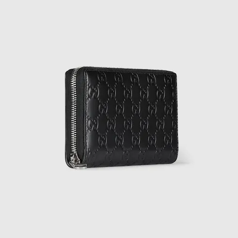 Gg Emblem Zip Around Wallet