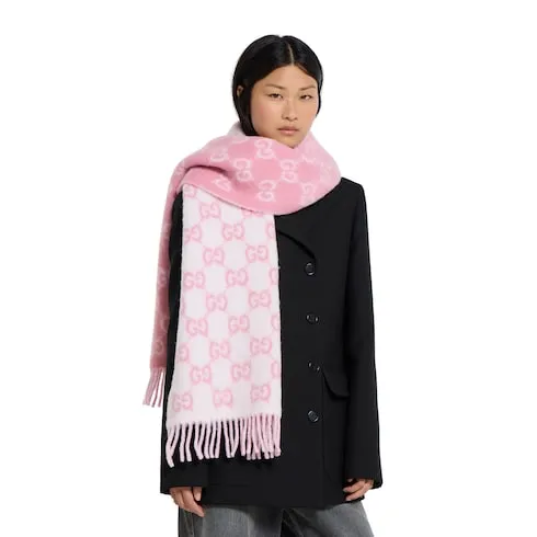 Gg Alpaca Wool Blend Scarf