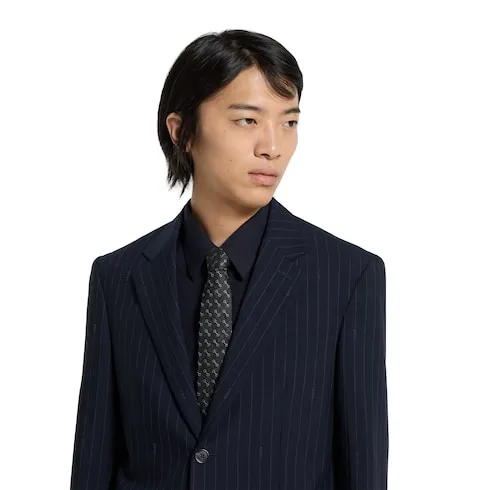 Horsebit Silk Jacquard Tie
