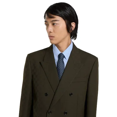 Gg Silk Jacquard Tie