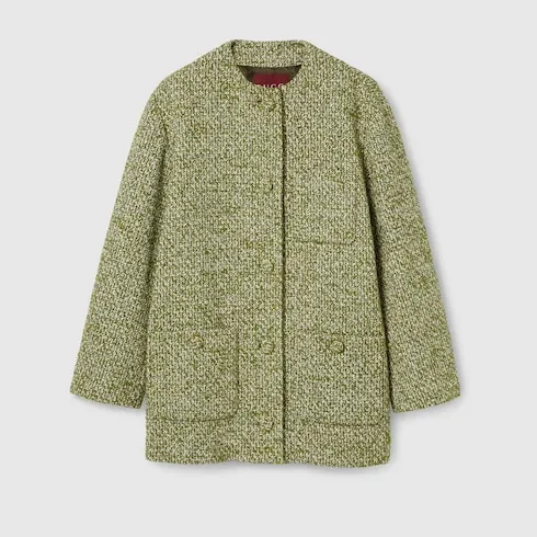 Wool Cotton Bouclé Coat