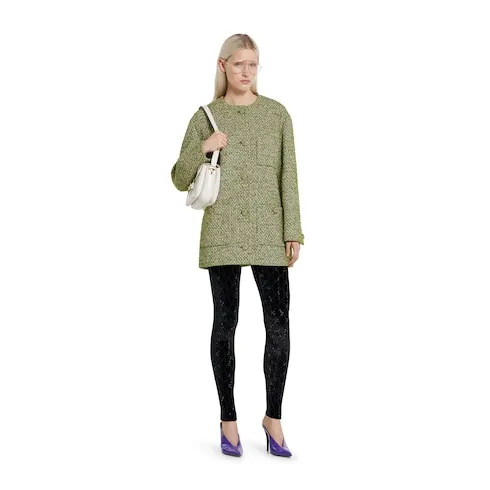 Wool Cotton Bouclé Coat