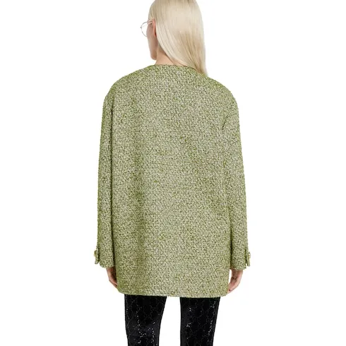 Wool Cotton Bouclé Coat