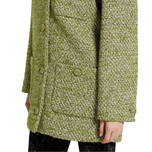 Wool Cotton Bouclé Coat