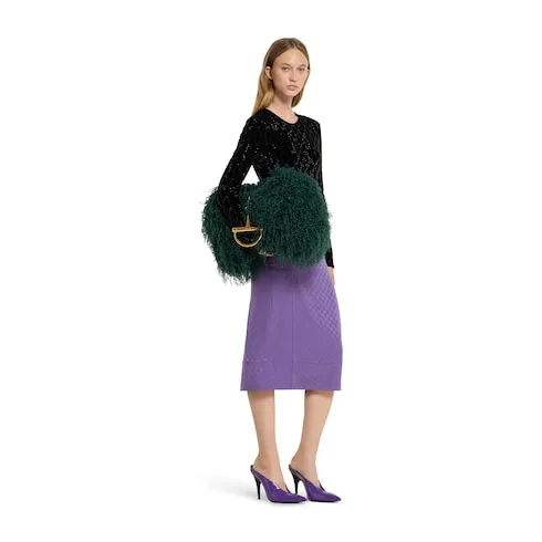 Embroidered Stretch Chenille Top