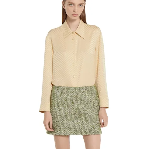 Interlocking Gg Silk Jacquard Shirt