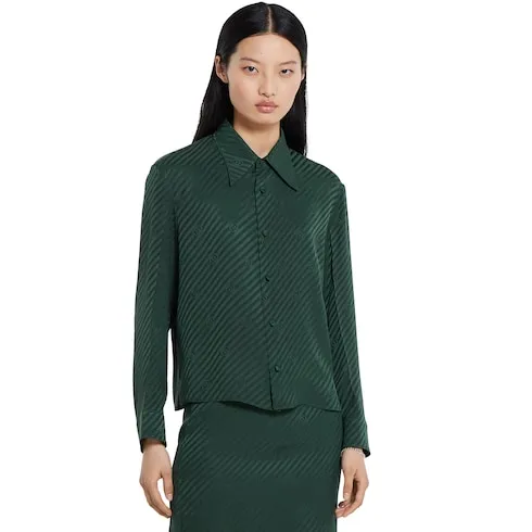 Interlocking Gg Silk Jacquard Shirt