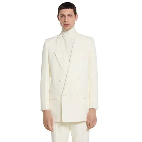 Double-Breast Technical Panama Jacket