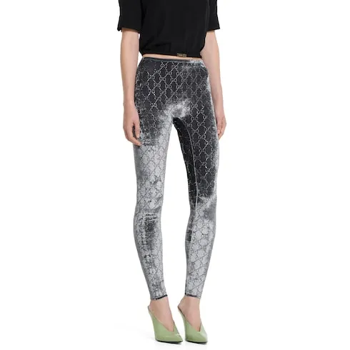 Gg Crystal Embroidered Leggings