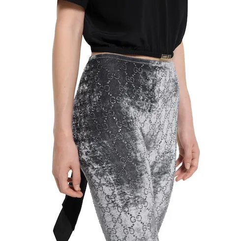 Gg Crystal Embroidered Leggings