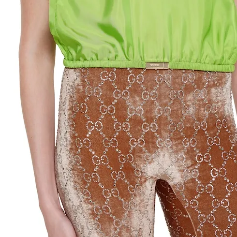 Gg Crystal Embroidered Leggings