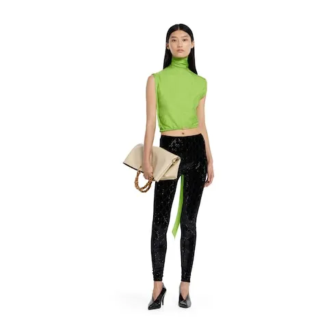 Gg Crystal Embroidered Leggings