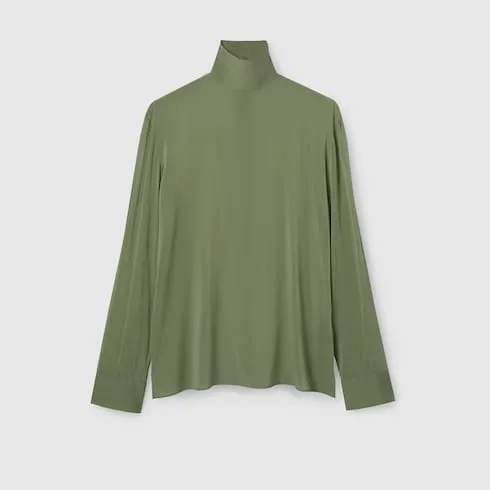 Silk Stretch Chiffon Shirt