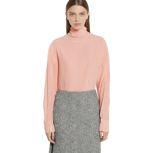 CrÊPe De Chine Shirt With Neck Bow