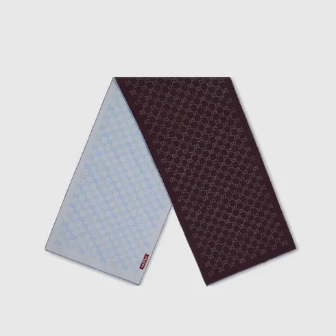 Gg Wool Jacquard Scarf