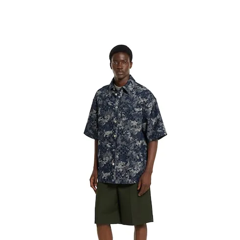 Gg Jacquard Denim Shirt