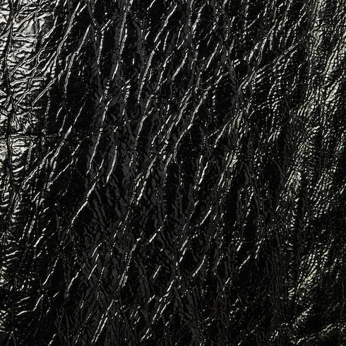 Shiny Leather And Neoprene Skirt