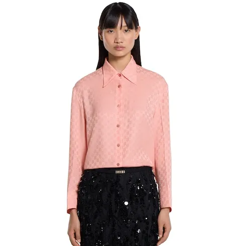 Gg Silk Jacquard Shirt