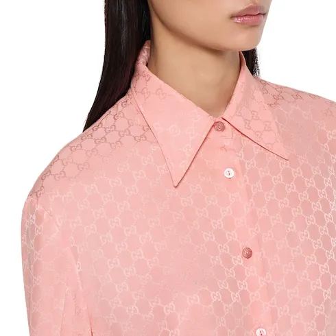 Gg Silk Jacquard Shirt