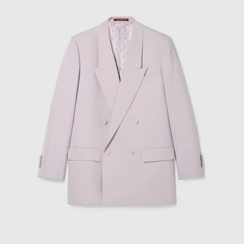 Double-Breast Wool Gabardine Jacket