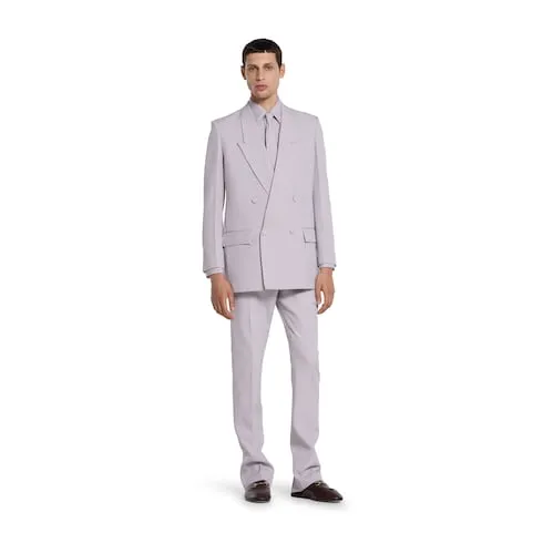 Double-Breast Wool Gabardine Jacket