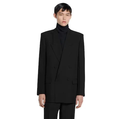 Double-Breast Technical Panama Jacket