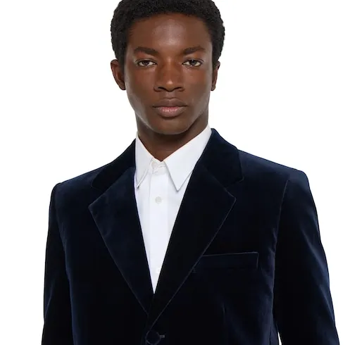 Stretch Cotton Velvet Jacket