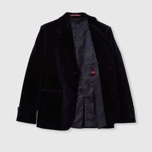Stretch Cotton Velvet Jacket